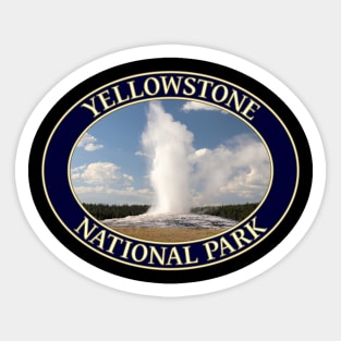 Old Faithful Geyser at Yellowstone National Park in Wyoming Sticker